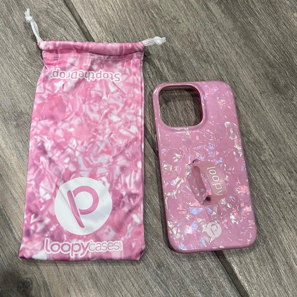 iPhone 13 Pro - Pink Opal Shell Loopy Case